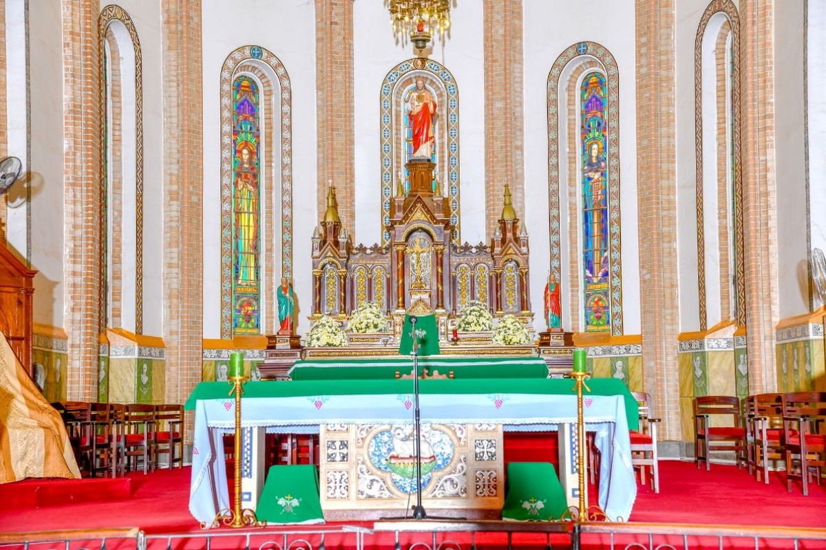 A photograph of the Altar taken from Rubaga Cathedral in Lubaga Central Division, Central Uganda.