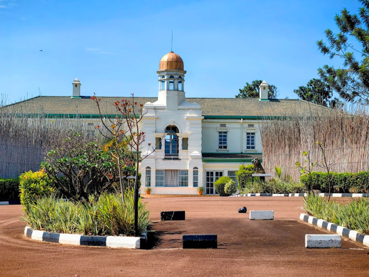 A photograph of the Kabaka's Palace taken during a Kampala City tour in Central Uganda.