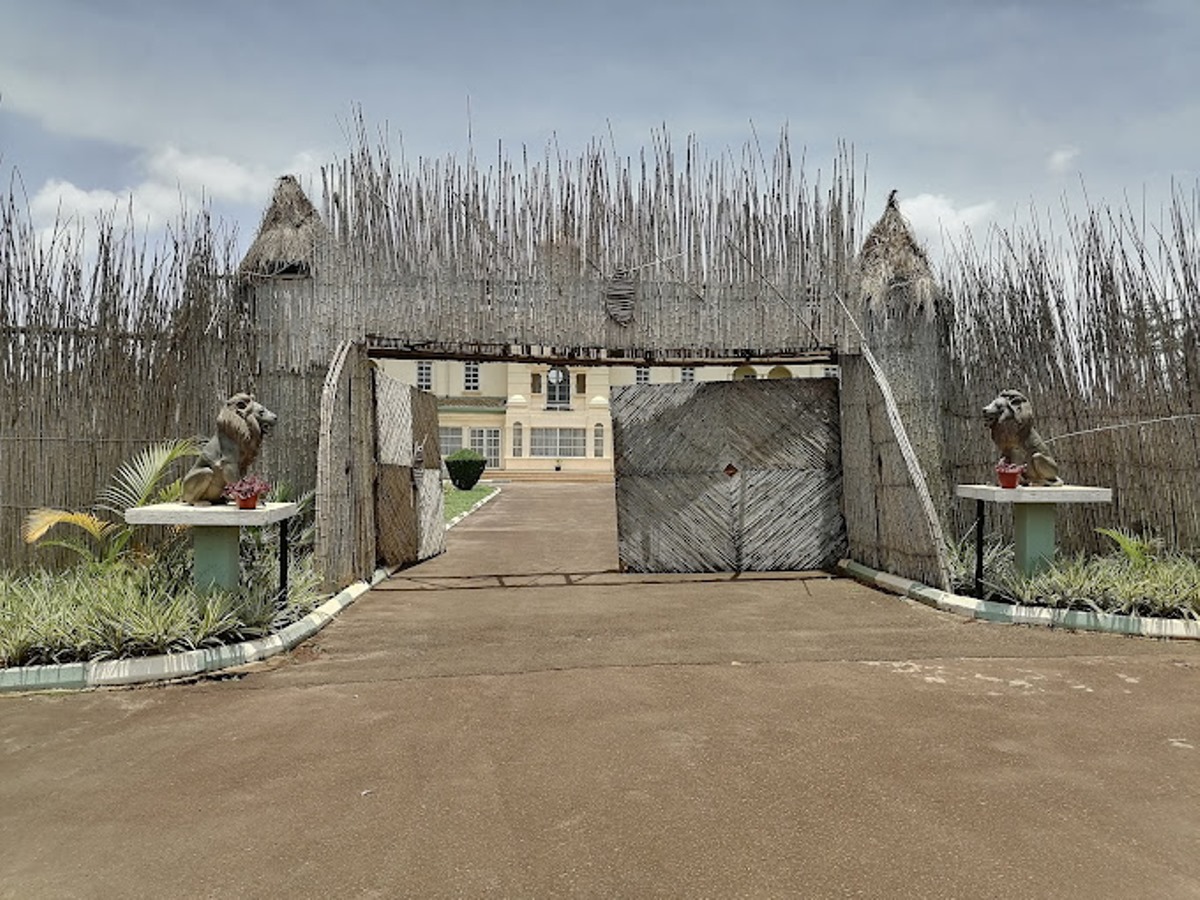 A photograph of the papyrus gate taken while at Kabaka's Palace during a Kampala City tour in Central Uganda.