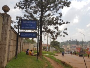 A photograph showing the entrance to the Kasubi Tombs taken during a Cultural tour to the Kasubi Tombs in Central Uganda.