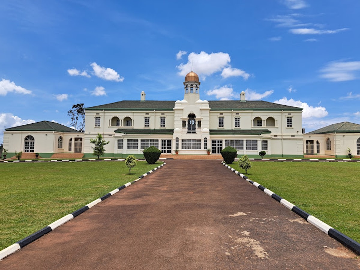 A photograph of the Kabaka's Palace taken during a Kampala City tour in Central Uganda.