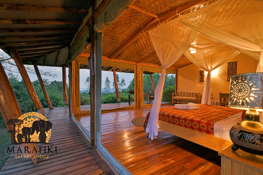 Safari Tent Dawn Bedroom Photo Marafiki Safari Lodge Kasese Uganda Western Region