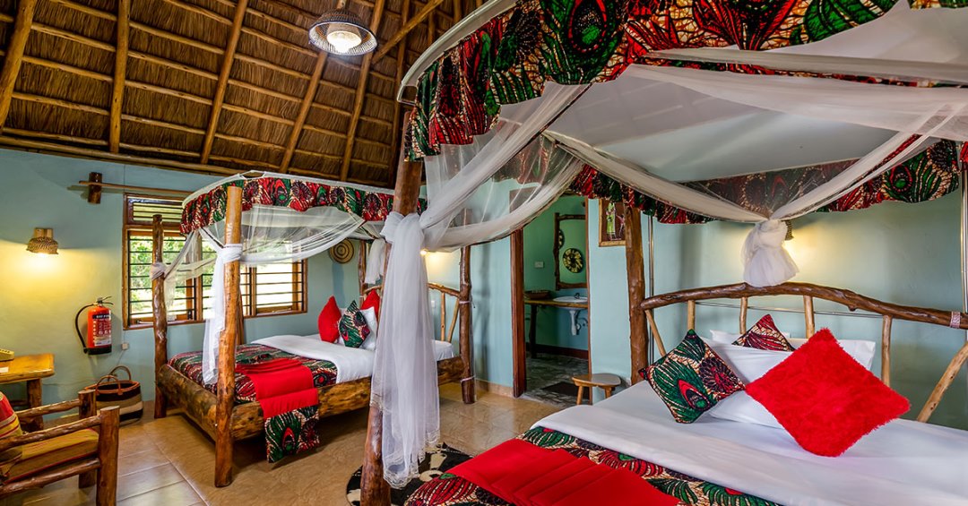 Twin Bedroom Photo Chimpanzee Forest Lodge, Kibale Forest National Park Fort Portal Uganda Western Region