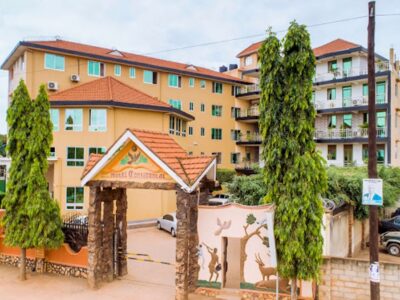 A photograph of Hotel Continental in Iganga town taken during a town tour to Iganga in Eastern Uganda.