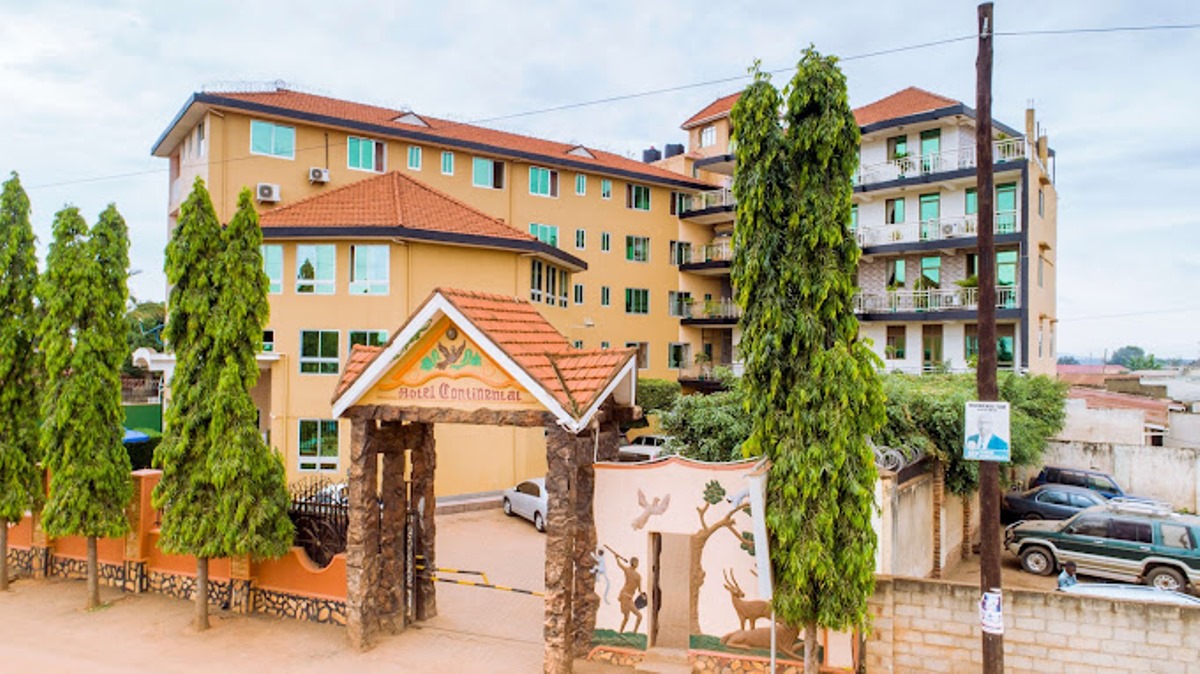 A photograph of Hotel Continental in Iganga town taken during a town tour to Iganga in Eastern Uganda.