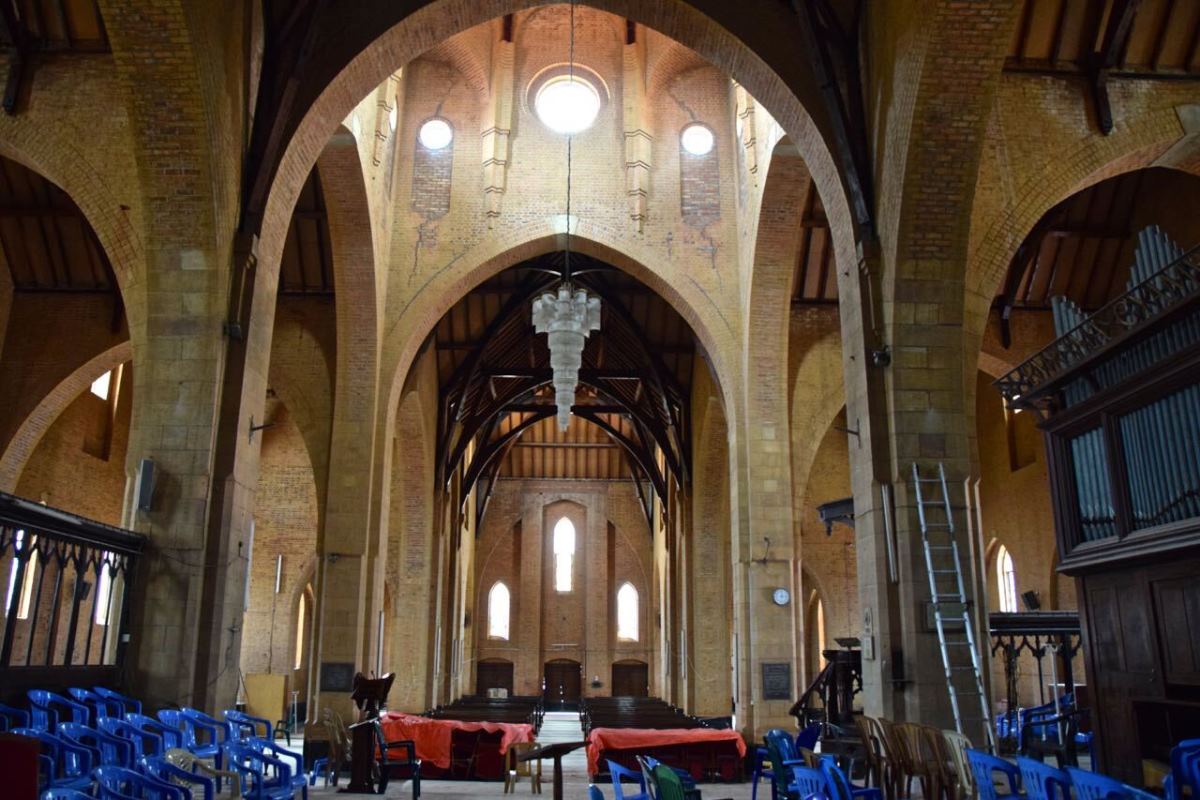 A photograph showing the interior of Namirembe Cathedral in Kampala, Central Uganda