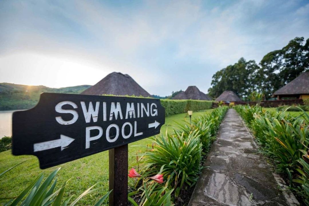 Walkway to the swimming pool Photo Crater Safari Lodge,Kibale Forest National Park Fort Portal Uganda Western Region