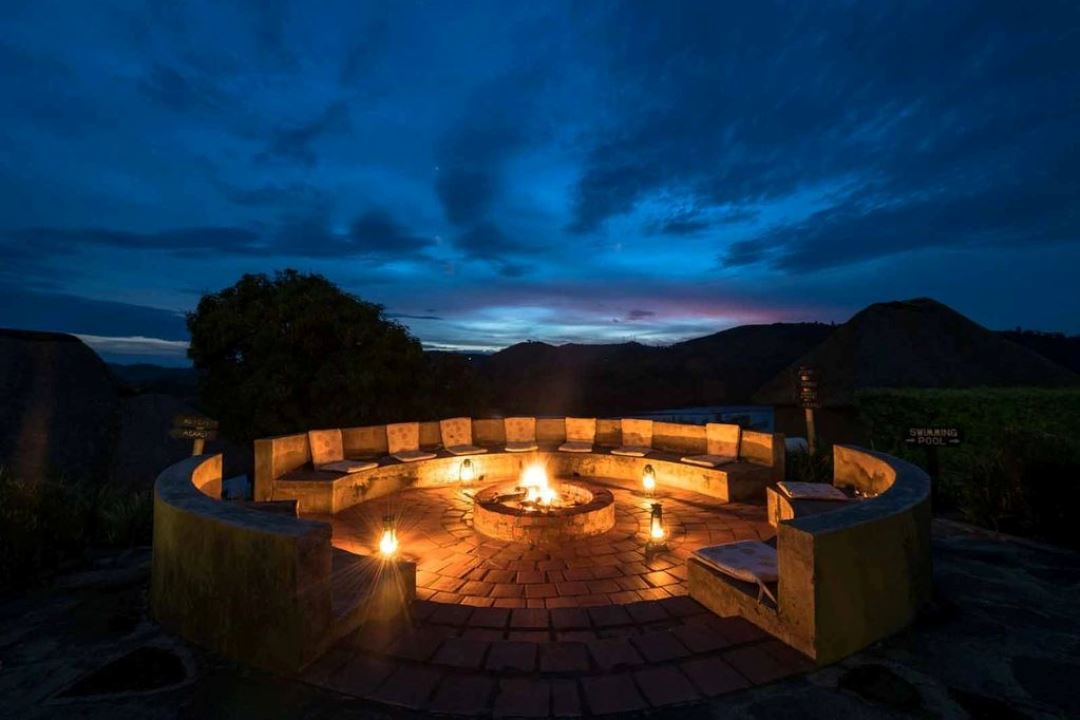 Fireplace Photo Crater Safari Lodge,Kibale Forest National Park Fort Portal Uganda Western Region