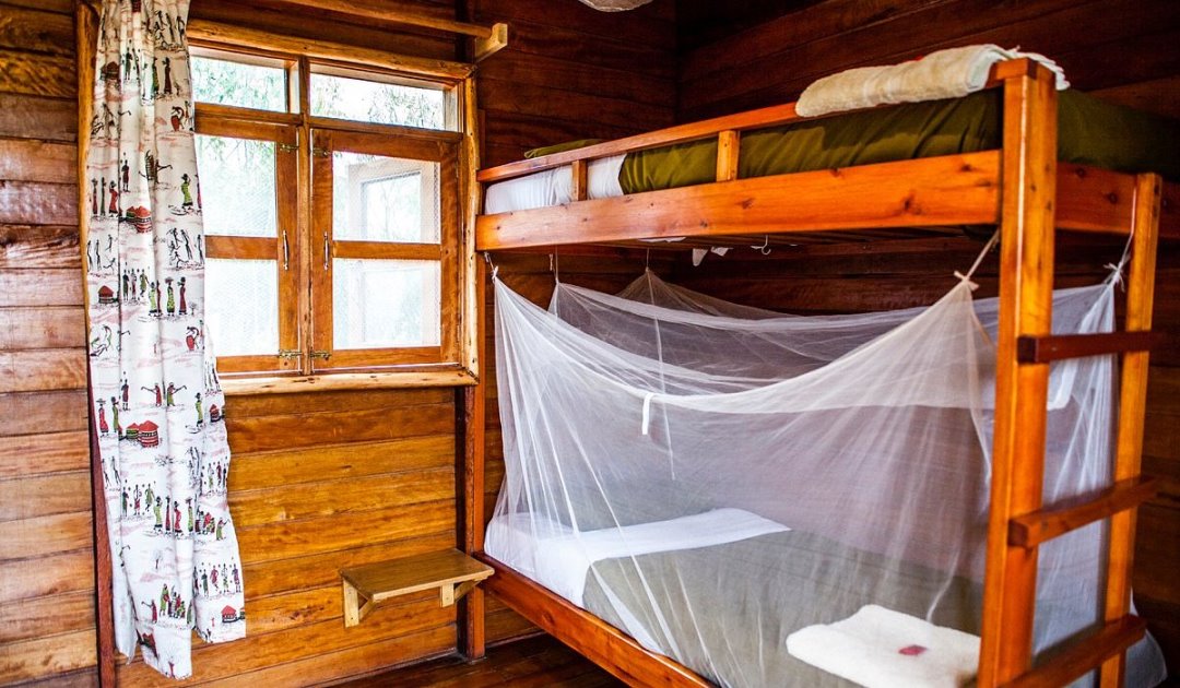 Timber cabin Bedroom Photo Marafiki Safari Lodge Kasese Uganda Western Region