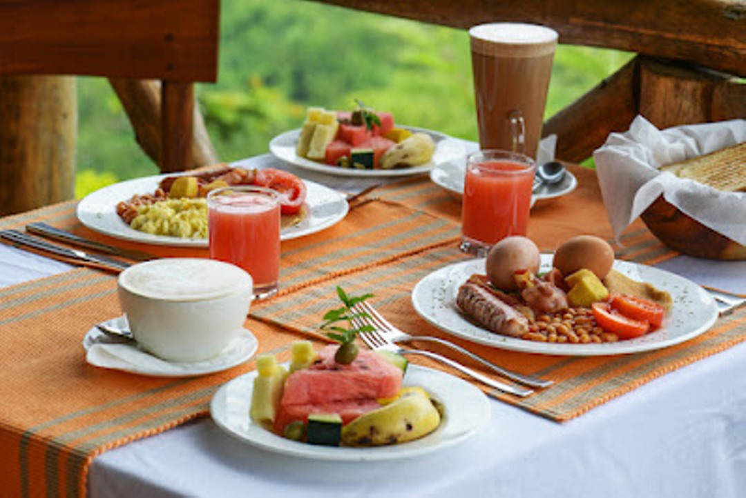 Breakfast Photo Elephant Hab Lodge Kasese Uganda Western Region