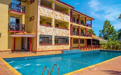 Property Exterior with pool view Photo Rosemary Courts Hotel Entebbe Uganda Central Region