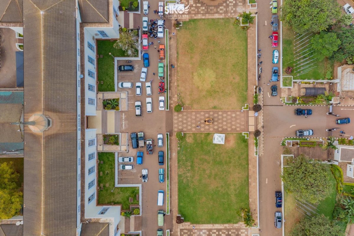 Aerial view of the Bulange Building Mengo Kampala