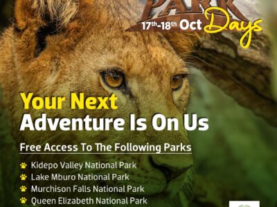 Free Entrance Days in Uganda National Parks During Open Park Day October 2024 Poster