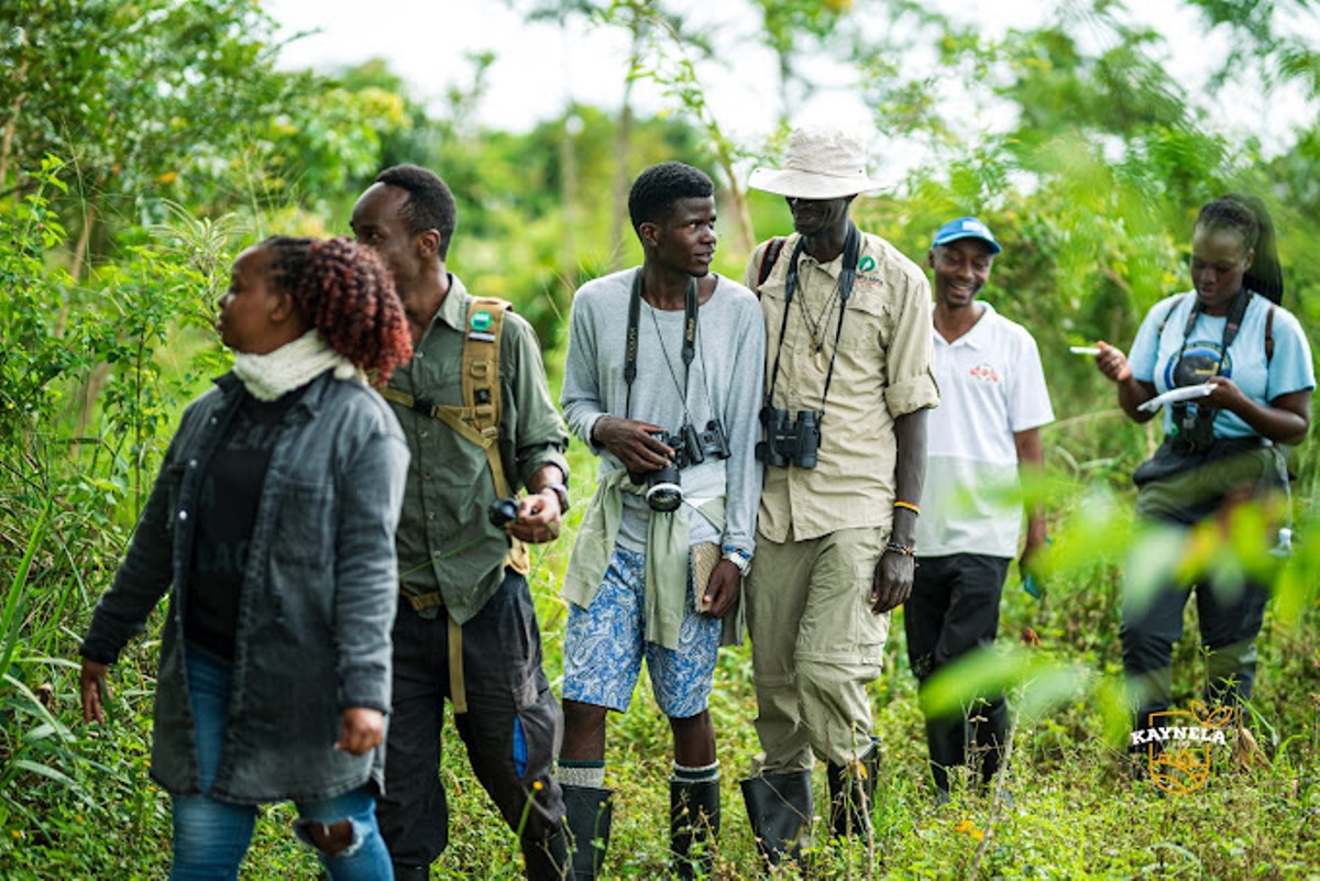 A photograph taken during a farm tour at Kaynela Farms Ltd.