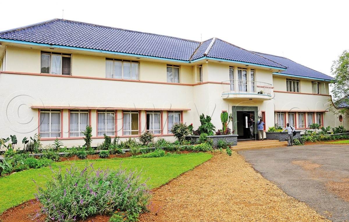 A photograph of the Bunyoro Palace in Western Uganda.