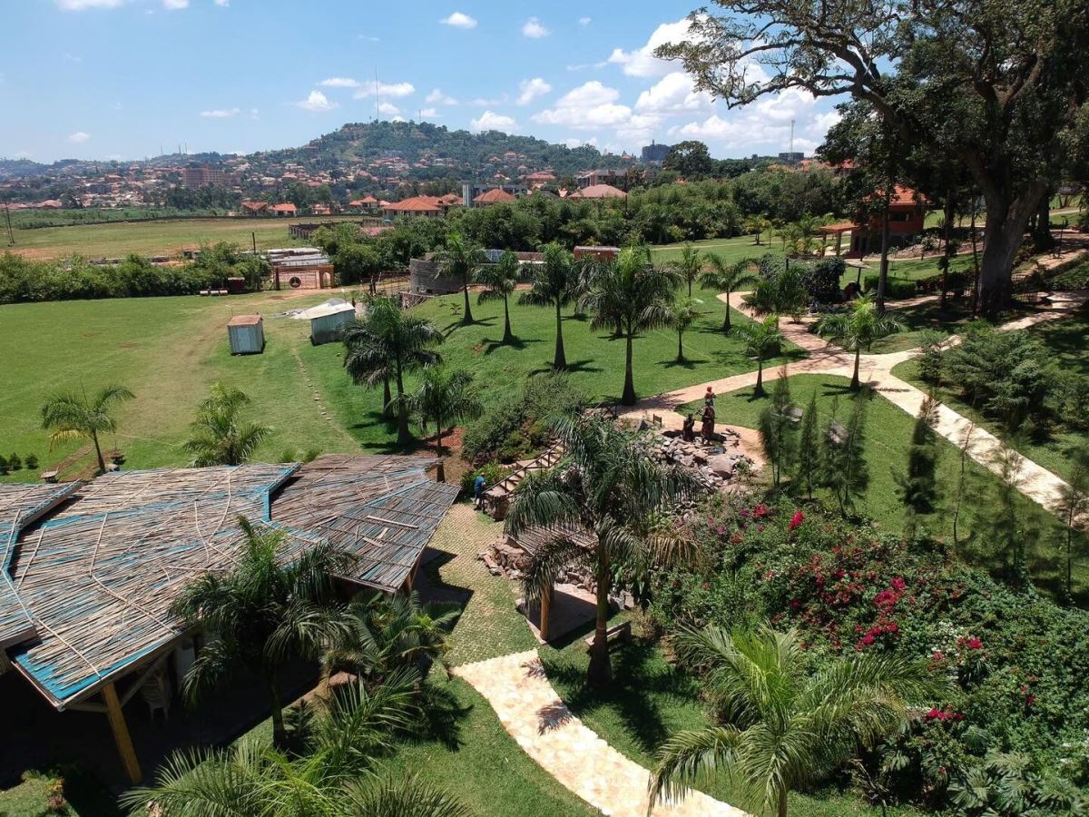 A photograph taken from the Munyonyo Martyrs' Shrine located in Kampala, Uganda.