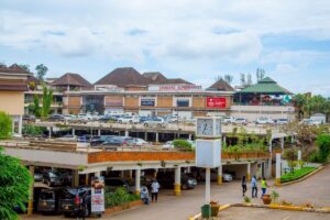 A photograph taken from Garden City in Kampala, Uganda