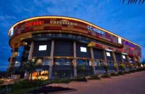 A photograph of Arena Mall in Kampala, Uganda