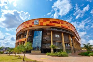 A photograph of Arena Mall in Kampala, Uganda