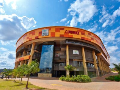 A photograph of Arena Mall in Kampala, Uganda