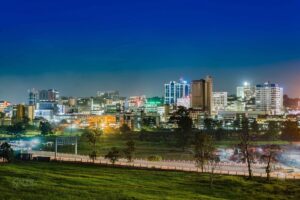 Photograph of Kampala City, Uganda taken at Night