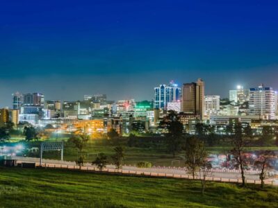 Photograph of Kampala City, Uganda taken at Night