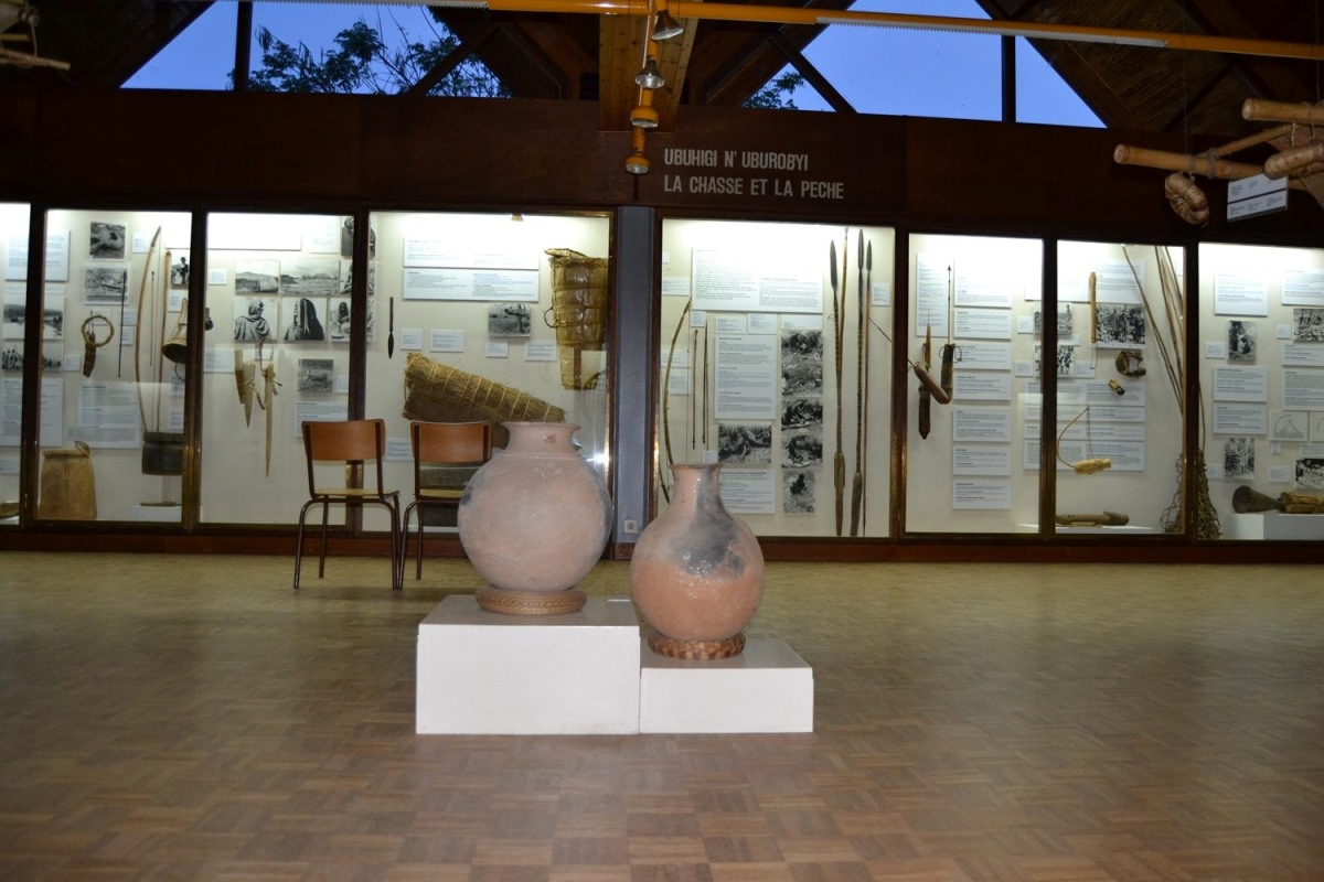 Photograph taken from the interior of the Ethnographic Museum in Huye in Rwanda