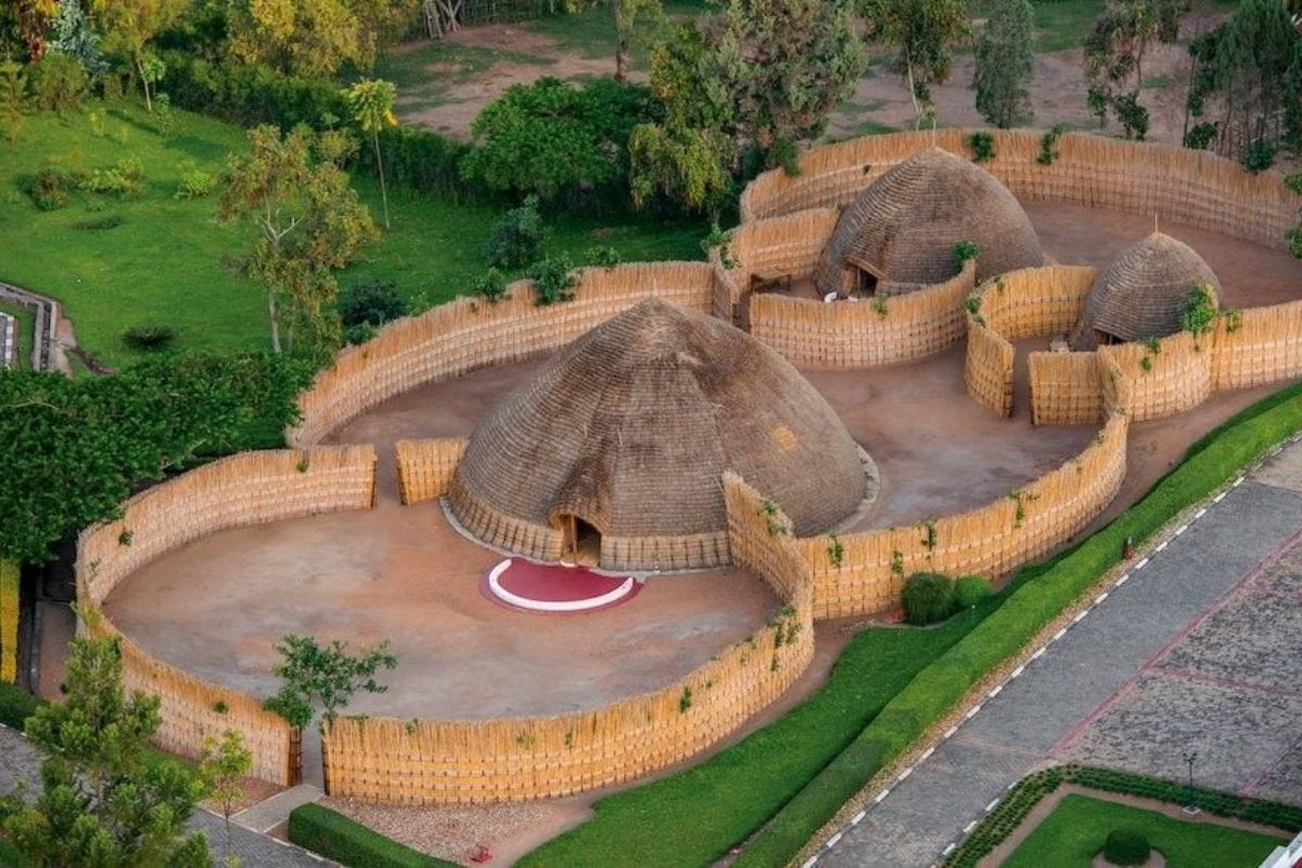 Photograph of the King's Palace taken during a cultural tour in Rwanda's Cultural Heritage Corridor in Rwanda