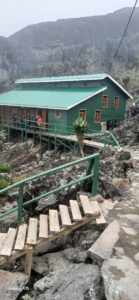 Photograph of the New Elena Camp taken during the opening of the camp in Rwenzori Mountain National Park in Western Uganda