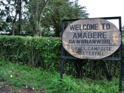 Photograph taken from the entrance to the Amabere ga Nyina Mwiru Caves in Western Uganda