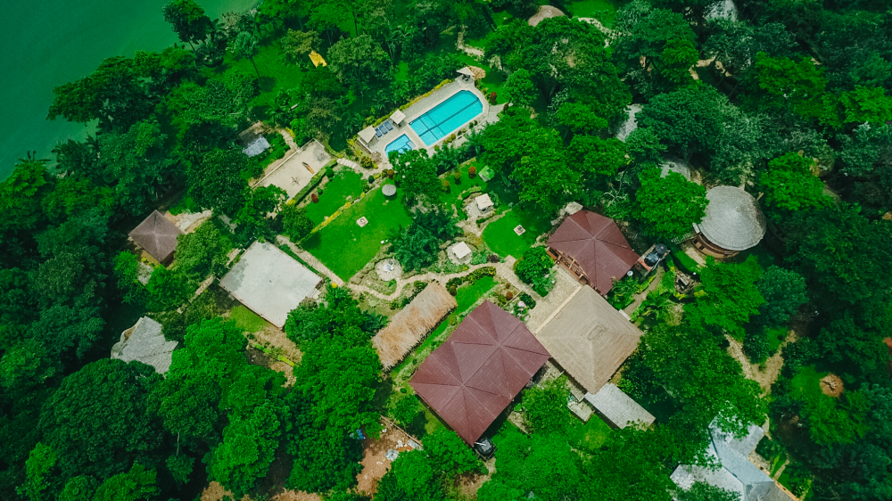 Property Exterior Ariel view Photo Lakeside Escape Resort Mukono Uganda Central Region