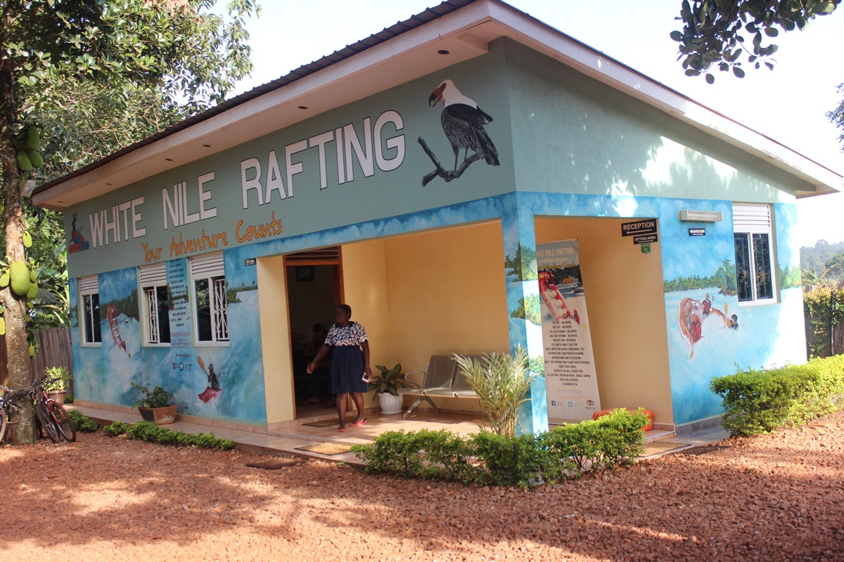 Photograph of the White Nile Rafting Office located in Jinja, Uganda