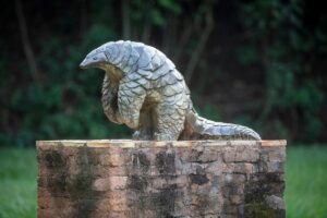 Photograph of one of the sculptures at the Rwenzori Sculpture Foundation