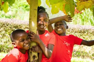 Photograph of children that go to Sadghuru School in Uganda