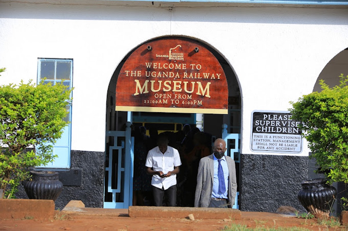 Photograph of the entrance leading into the Uganda Railway Museum taken during a tour to the Uganda Railway Museum in Jinja, Uganda