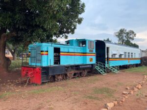 Photograph of the train that was used back then taken during a tour to the Uganda Railway Museum in Jinja, Uganda