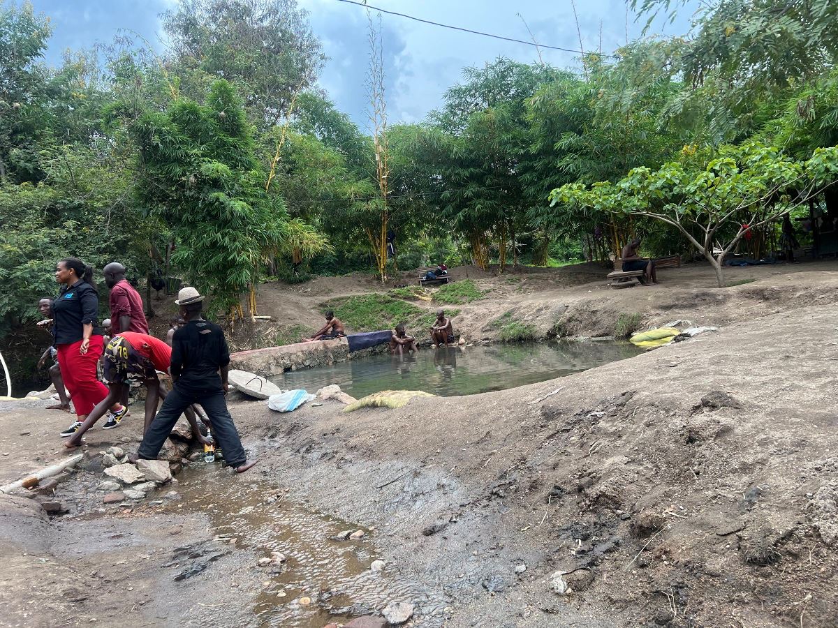 Photograph taken from the Kibbenge–Kyiriba Kyathumba Hot Spring in Kasese, Western Uganda