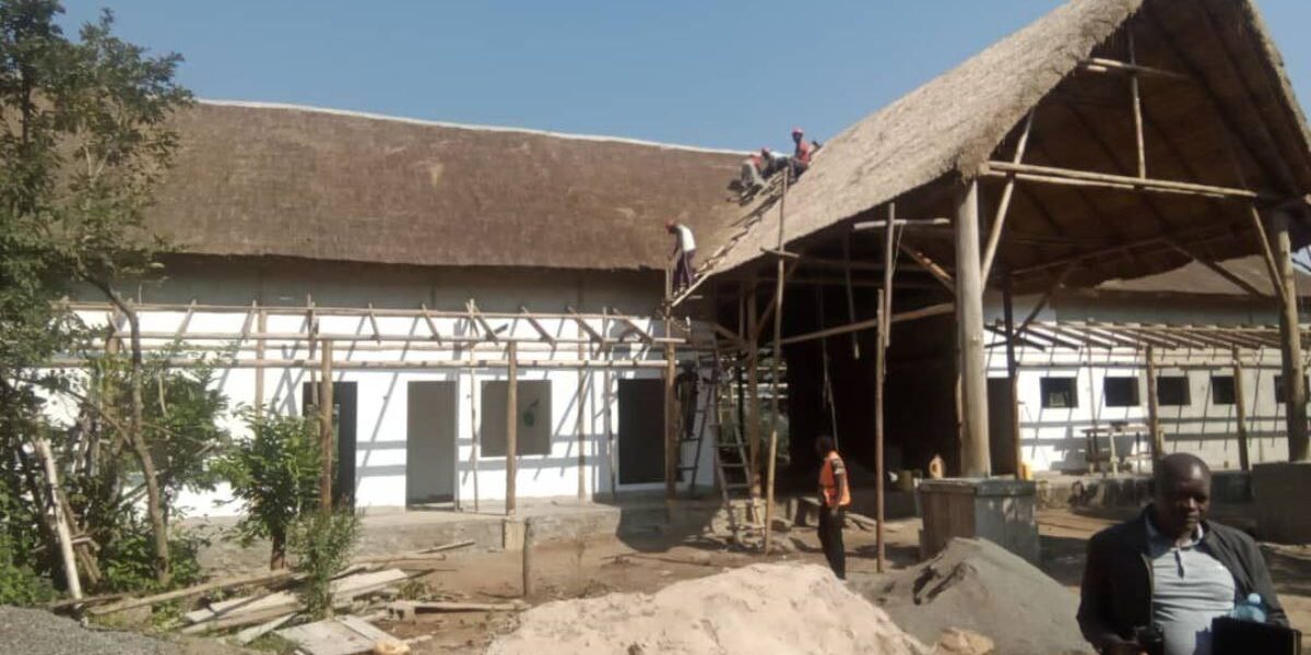 Photograph taken during the construction of Pabidi Lodge in Murchison Falls National Park in Uganda