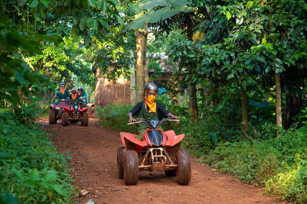 Photograph taken during a Kids Quad Biking tour near Jinja City in Eastern Uganda