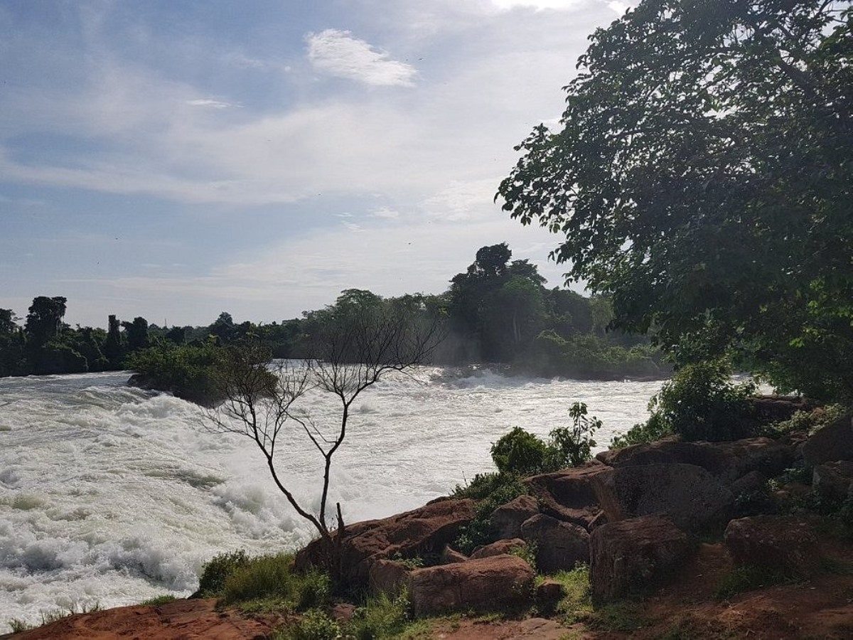 Photograph of the Itanda Falls taken during an Adventure tour to Jinja, Eastern Uganda