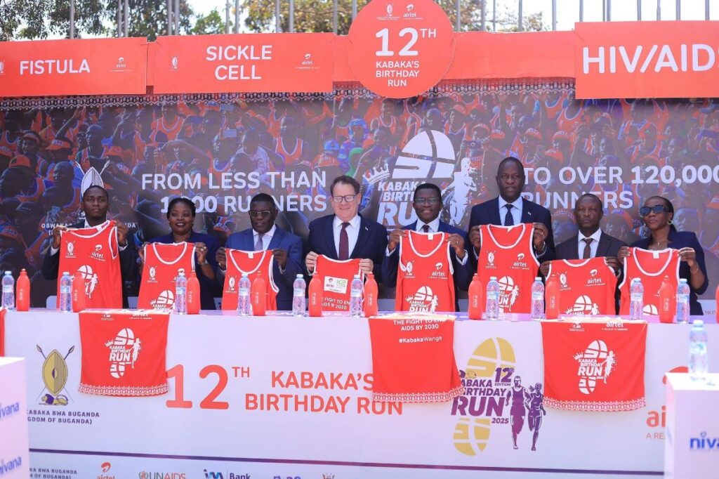 Photograph taken during the launch of the 12th Kabaka Birthday run Kit 2025