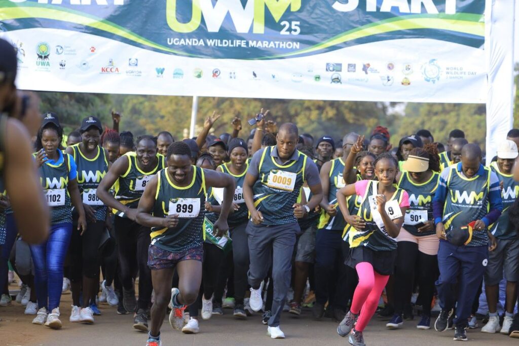 Photograph taken during the Uganda Wildlife Marathon in Akii Bua Stadium in Lira City, Uganda