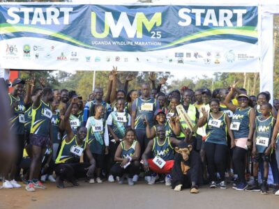 Photograph taken during the Uganda Wildlife Marathon in Akii Bua Stadium in Lira City, Uganda