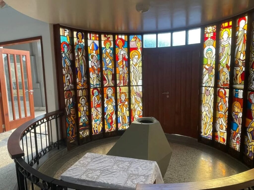 Photograph of interior of the newly Renovated House of God, Our Lady Of the Snows, Virika Cathedral in Kabarole, Fort Portal Catholic Diocese