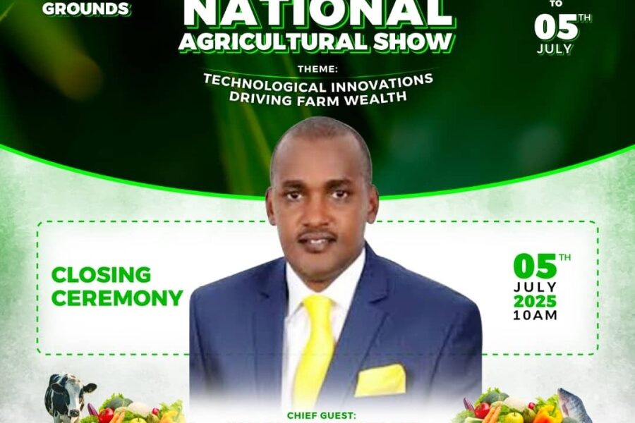 The 31st National Agricultural Show is set to take place at the Jinja Show Grounds, (85 km East of Uganda Capital - Kampala) from June 27 to July 5, 2025