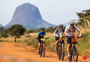 Photograph taken during a cycling tour in Karamoja region, Eastern Uganda