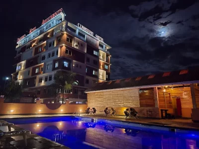 Photograph showing the exterior of Luweero Hotel Apartments in Luweero