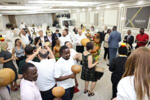 Photograph taken during the captivating performances by the Ndere Troupe during the tourism and investment roadshow in Mersin, Turkey