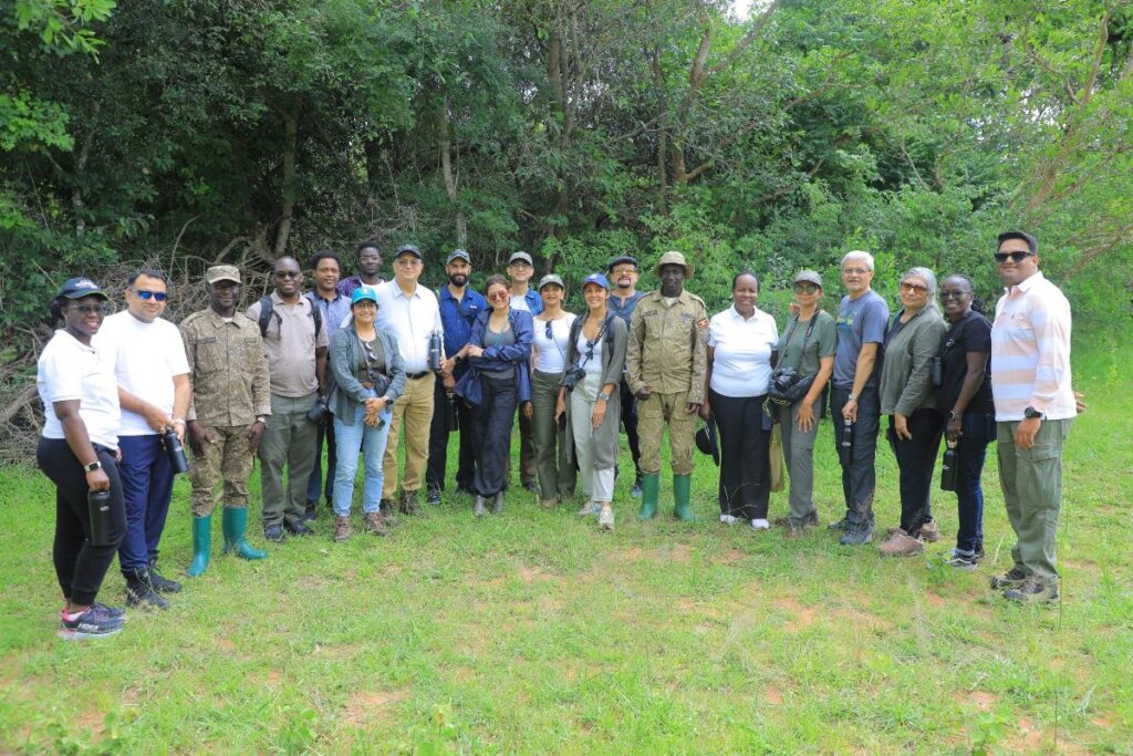 Photograph taken from the Ziwa Rhino Sanctuary in Nakasongola, Uganda during a 10-day familiarization trip organized by the Uganda Tourism Board (UTB) for a group of 10 travel trade professionals from India