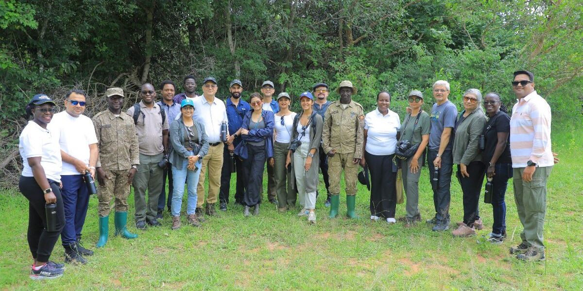 Photograph taken from the Ziwa Rhino Sanctuary in Nakasongola, Uganda during a 10-day familiarization trip organized by the Uganda Tourism Board (UTB) for a group of 10 travel trade professionals from India